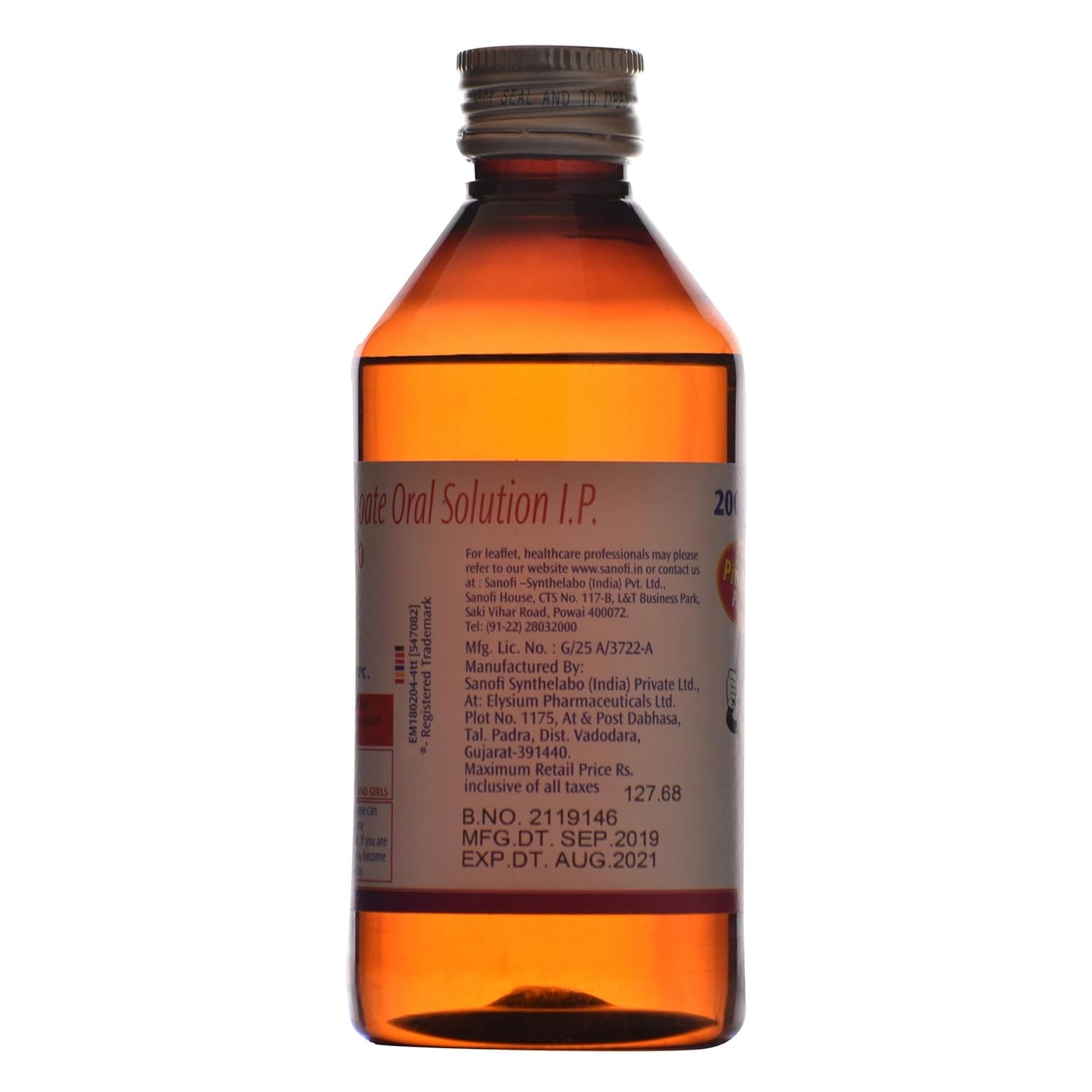 Valparin 200 Delicious Pineapple Flavour - Bottle of 200 ml Syrup