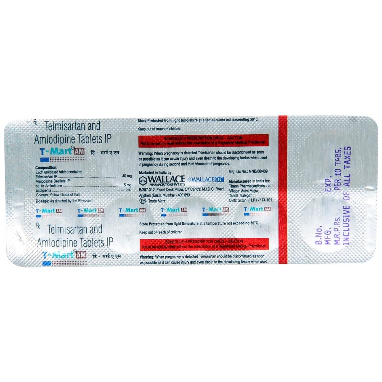 T - Mart AM - Strip of 10 Tablets