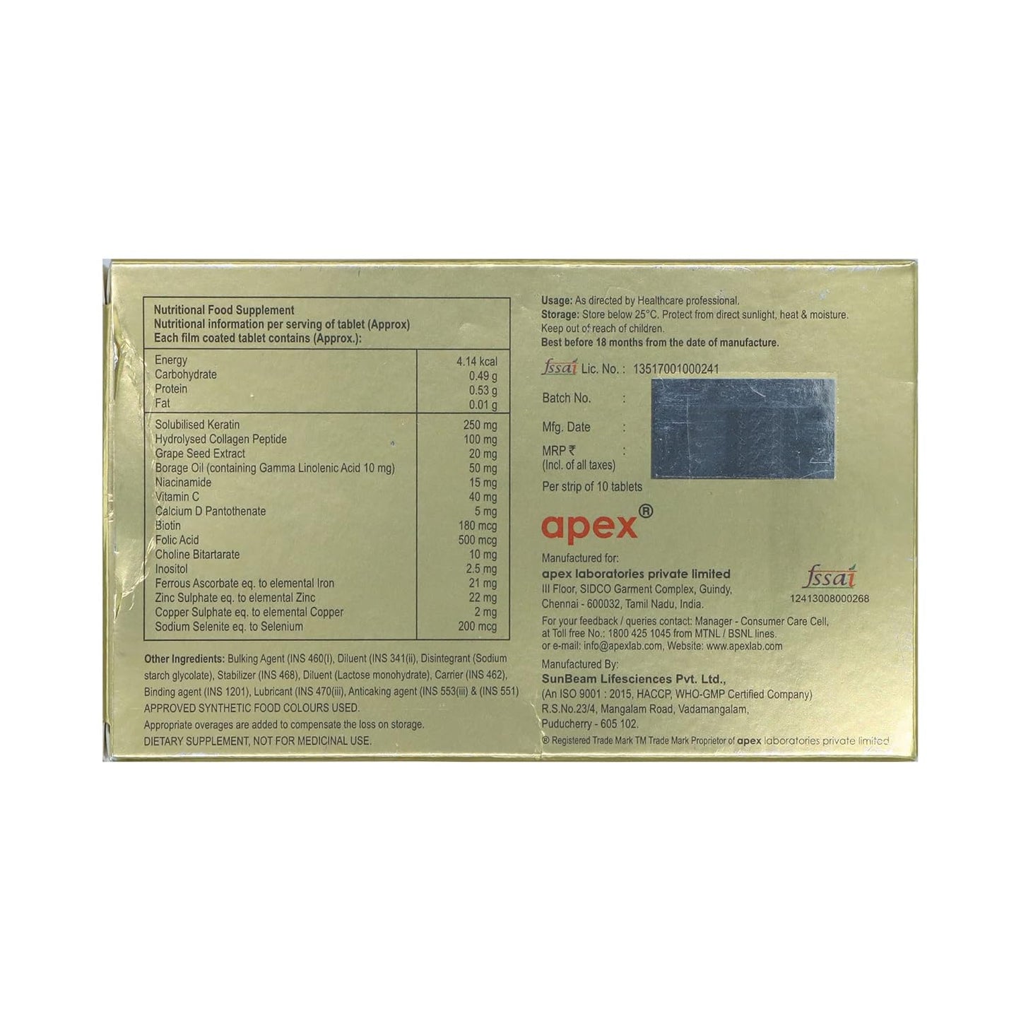 Azkera - Strip of 10 Tablets