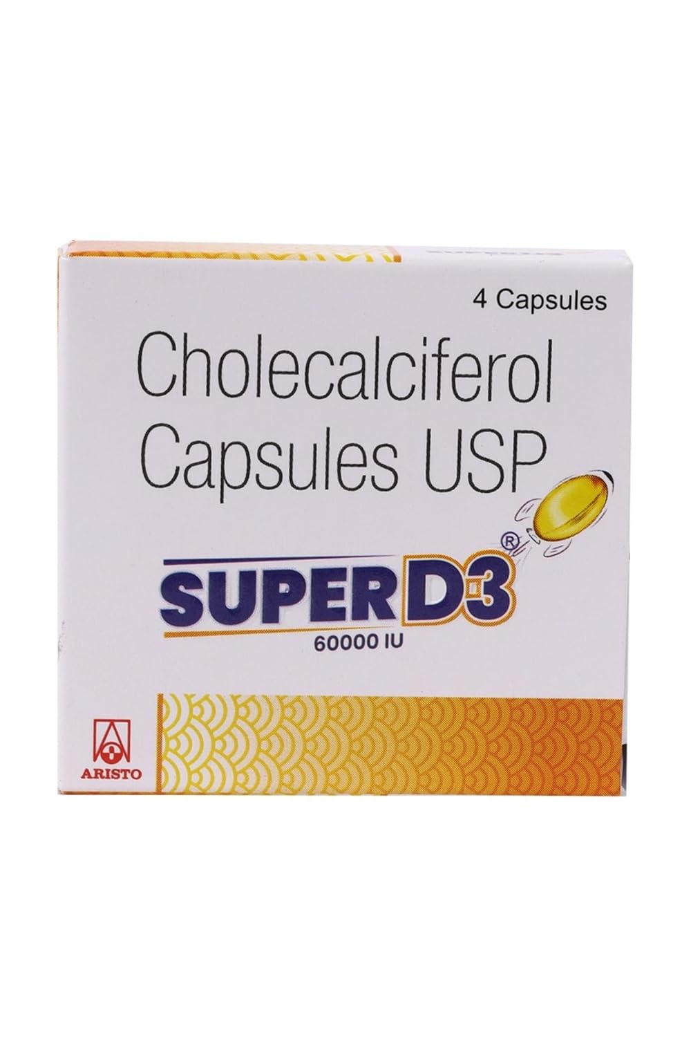 Super D3 60000 IU - Strip of 4 Capsules