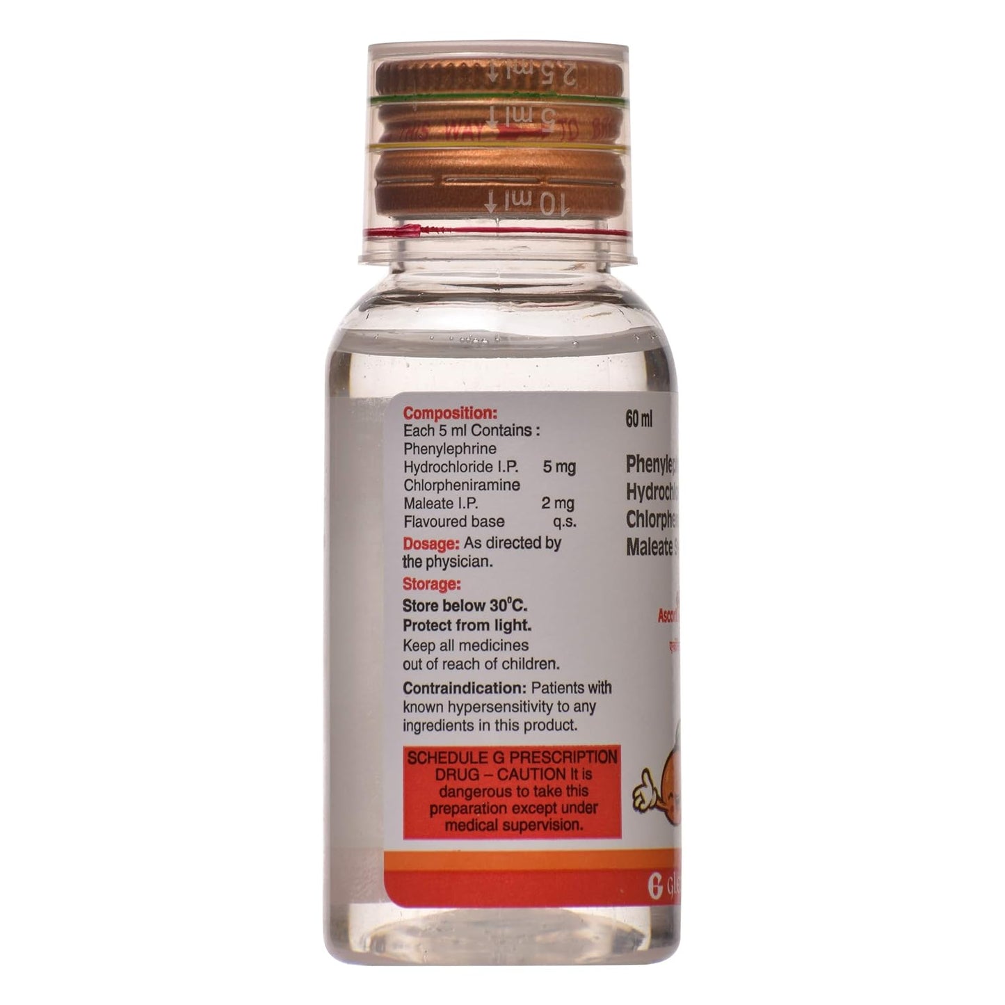 Ascoril Flu - Bottle of 60 ml Syrup