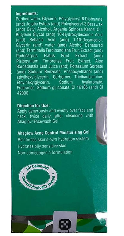 Ahaglow - Tube of 50g Acne Control Moisturizing Gel