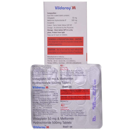 Vildaray M 50/500MG - Strip of 15 Tablets