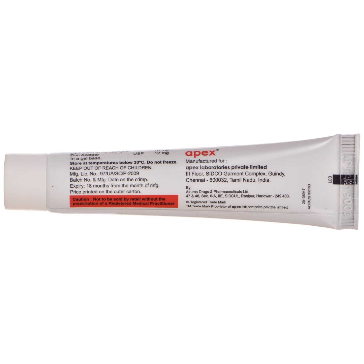 Acnovate - Tube of 15 gm Gel