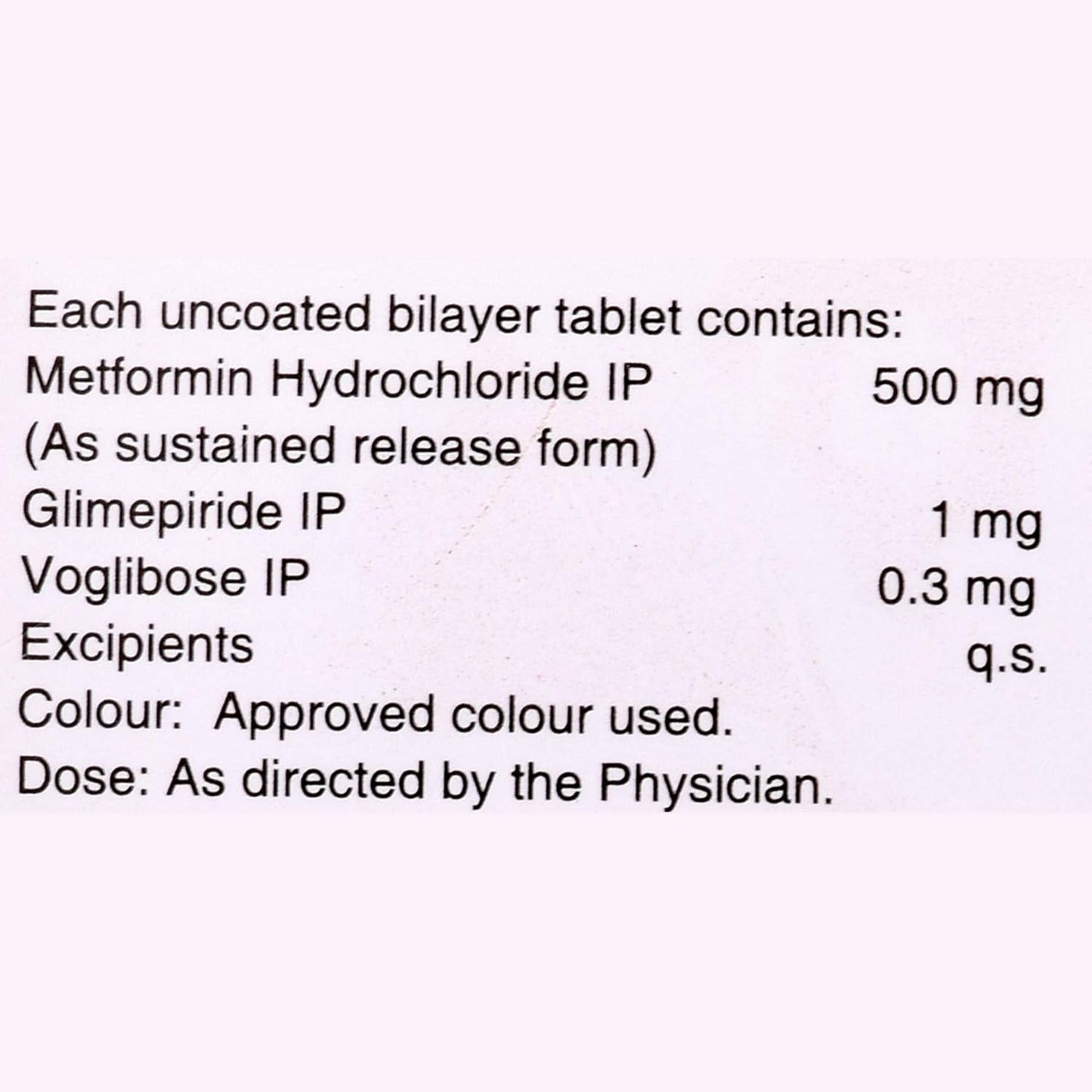 Zoryl MV 1/0.3 - Strip of 10 Tablets