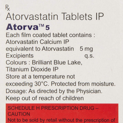 Atorva 5 - Strip of 15 Tablets