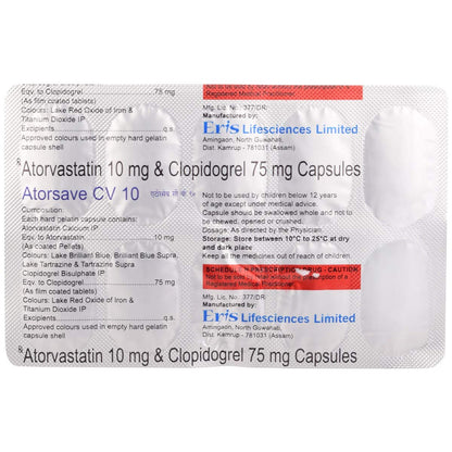 Atorsave CV 10 - Strip of 10 Capsules