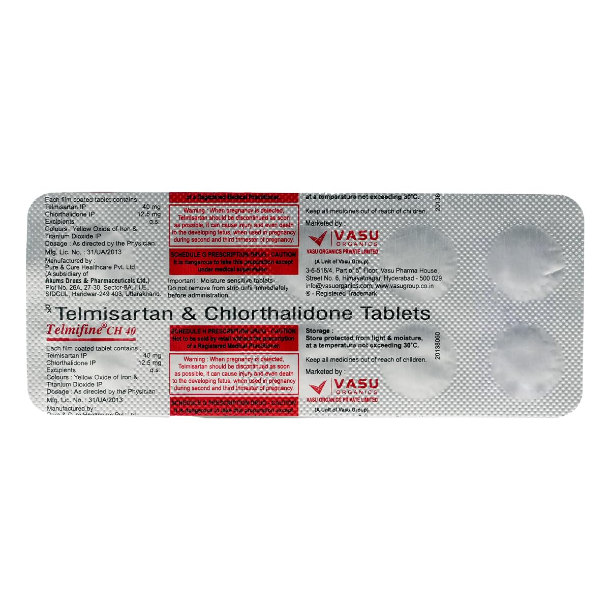 Telmifine CH -Strip of 10 Tablets