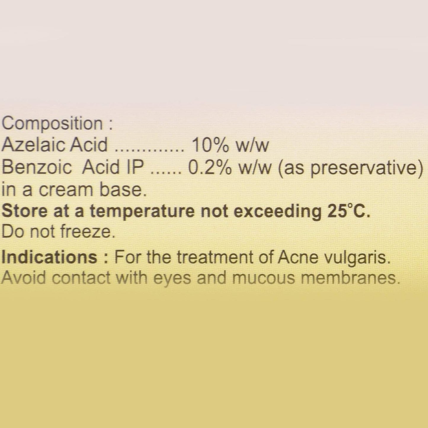 Aziderm - 10% - Tube of 15 gm Cream