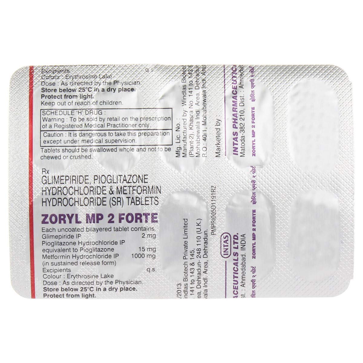 Zoryl MP 2 Forte - Strip of 10 Tablets