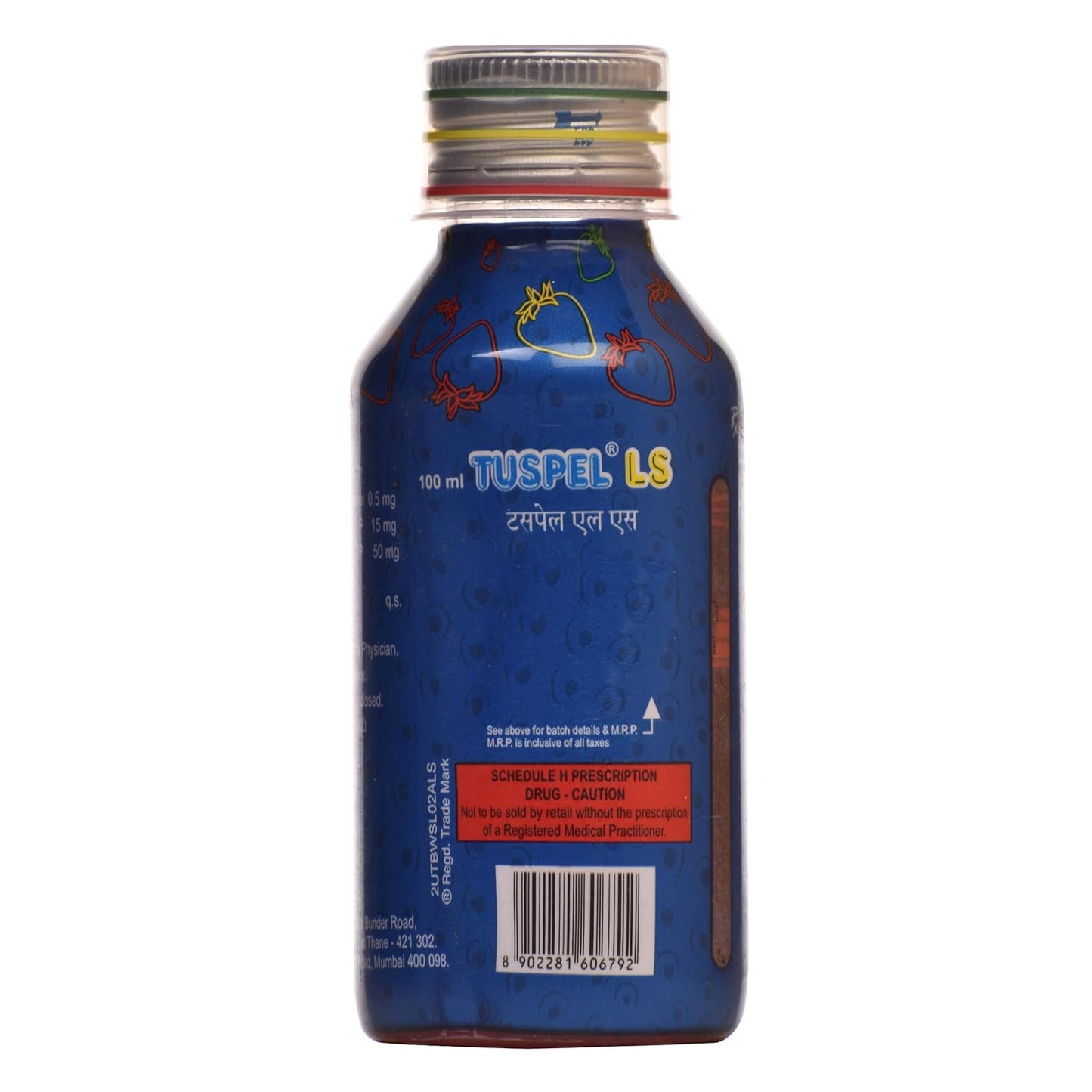 Tuspel LS Strawberry Flavour - Bottle of 100 ml Syrup