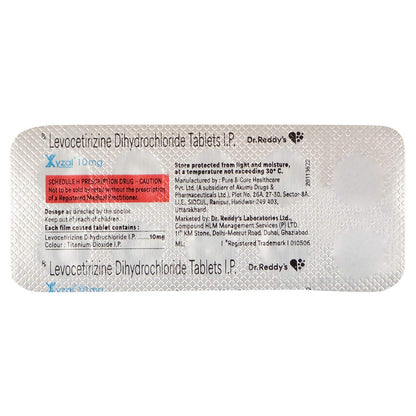 Xyzal 10mg - Strip of 10 Tablets