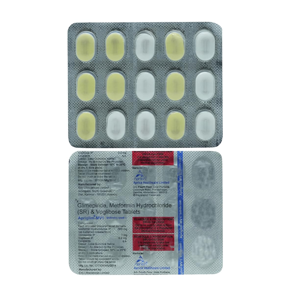 Apriglim-MV 1 - Strip of 15 Tablets