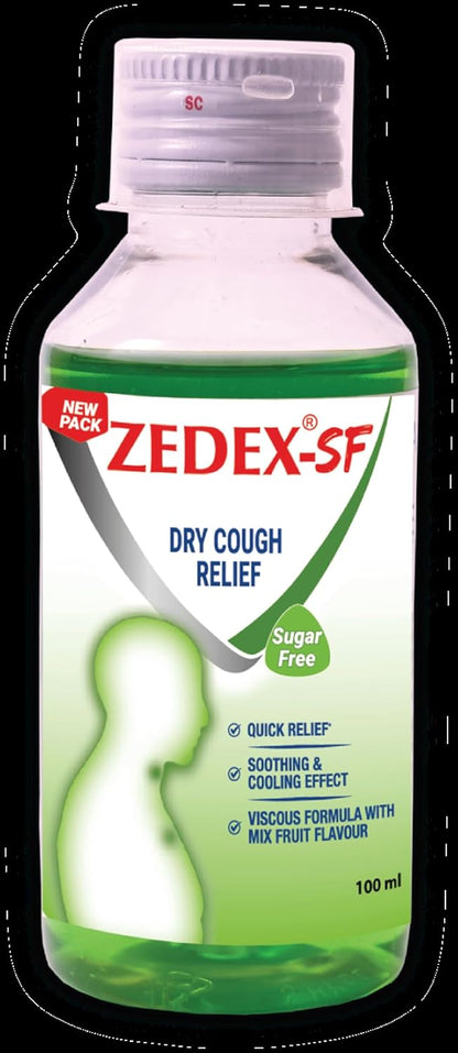 Zedex-SF - Bottle of 100 ml Cough Syrup