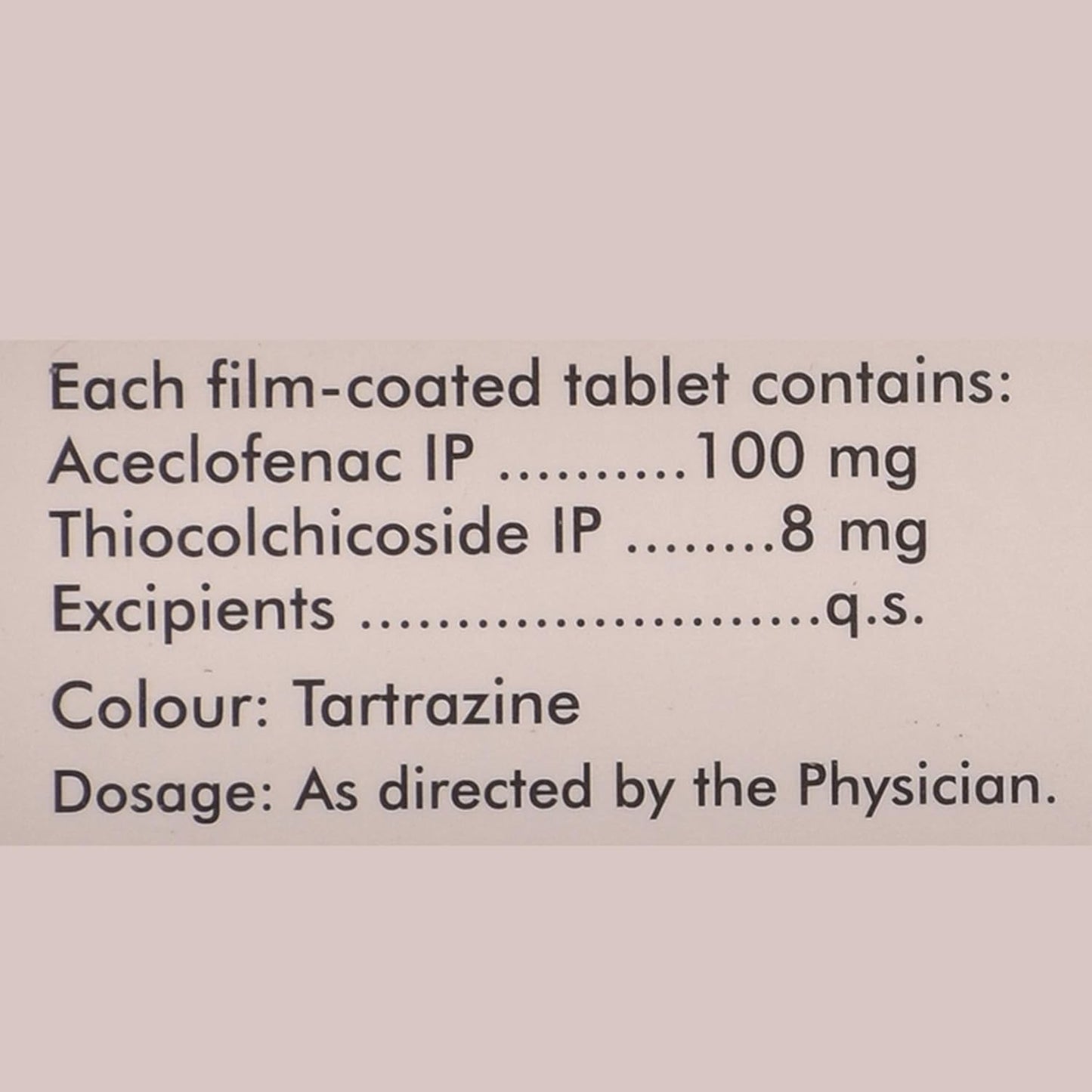 Dolowin TC 8 - Strip of 10 Tablets