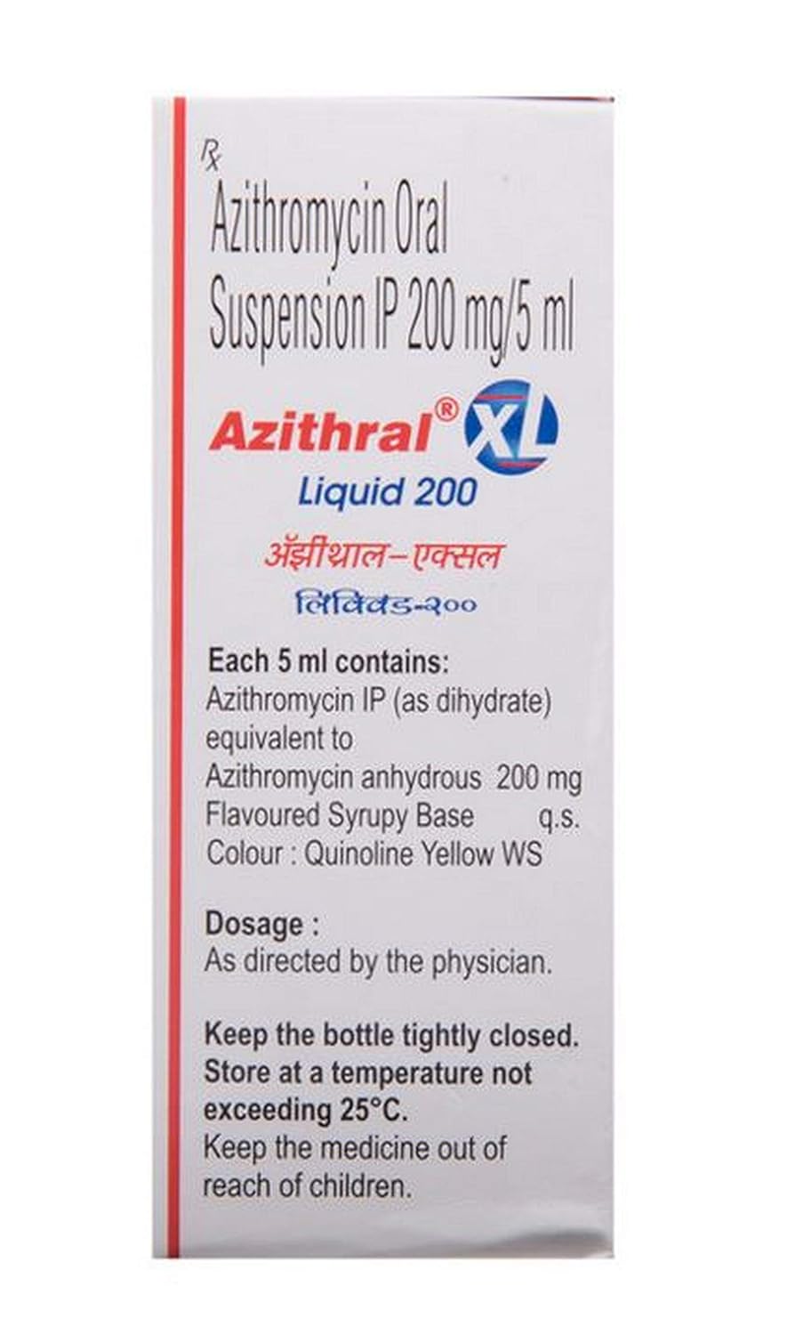 Azithral Xl 200Mg - Bottle Of 60Ml Liquid