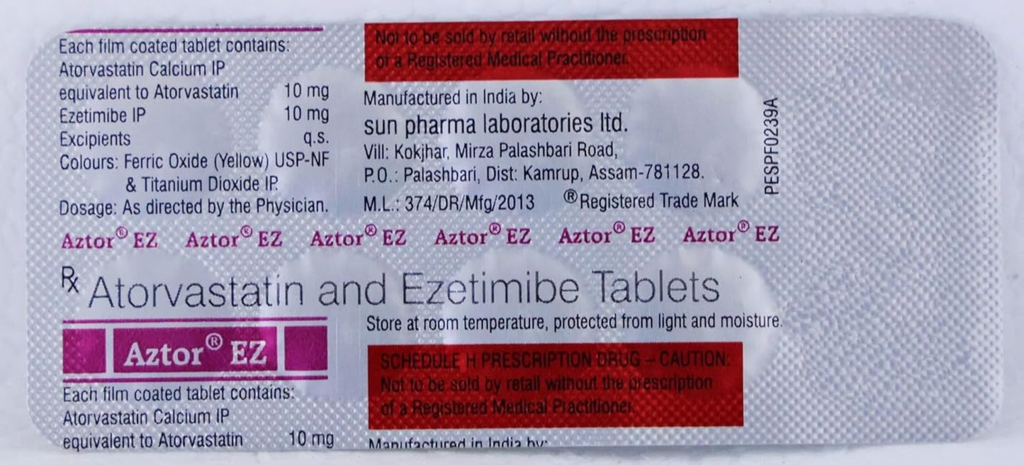 Aztor EZ 20 - Strip of 10 Tablets