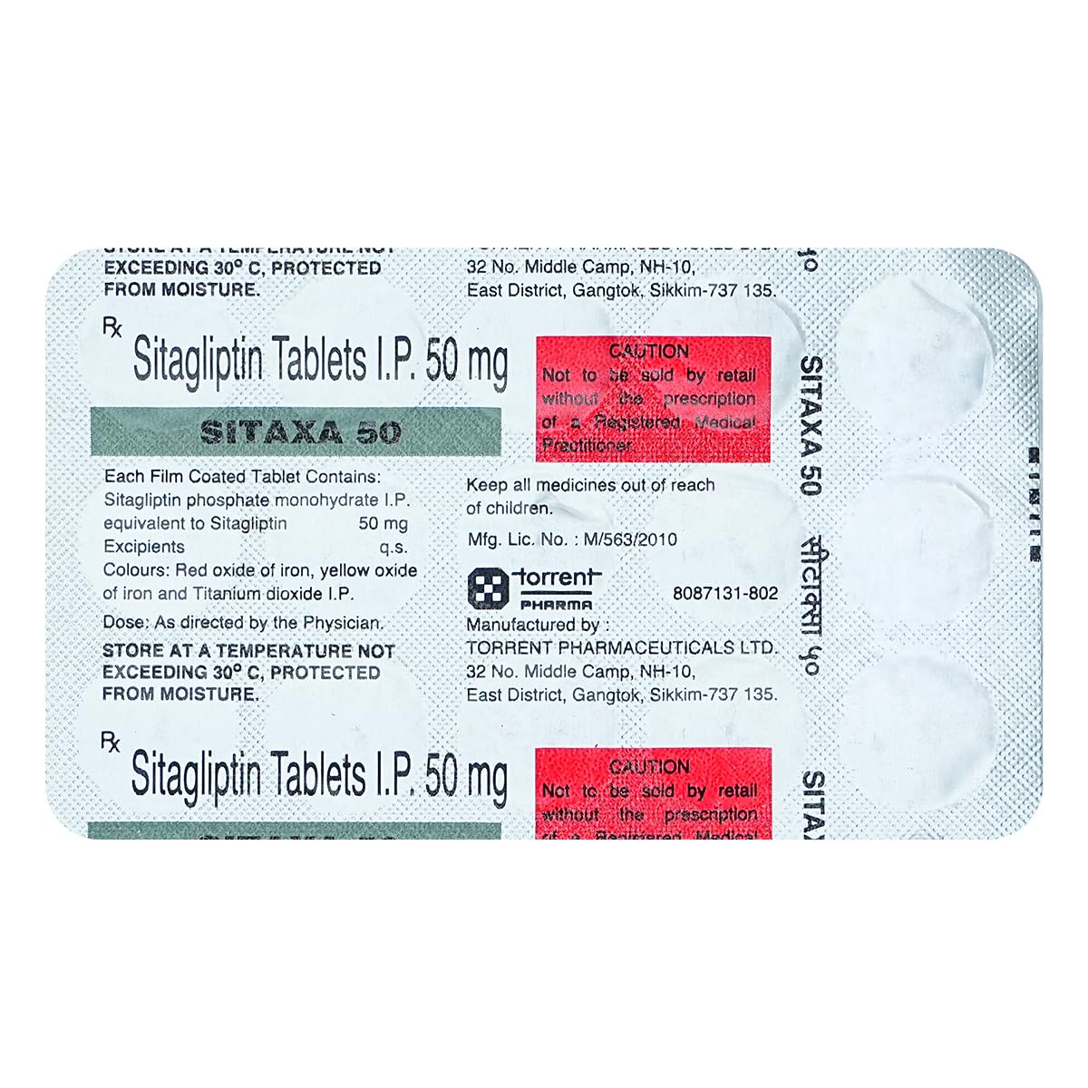 Sitaxa 50 mg - Strip of 15 Tablets