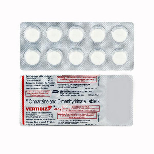 Vertidiz 20/40mg - Strip of 10 Tablets