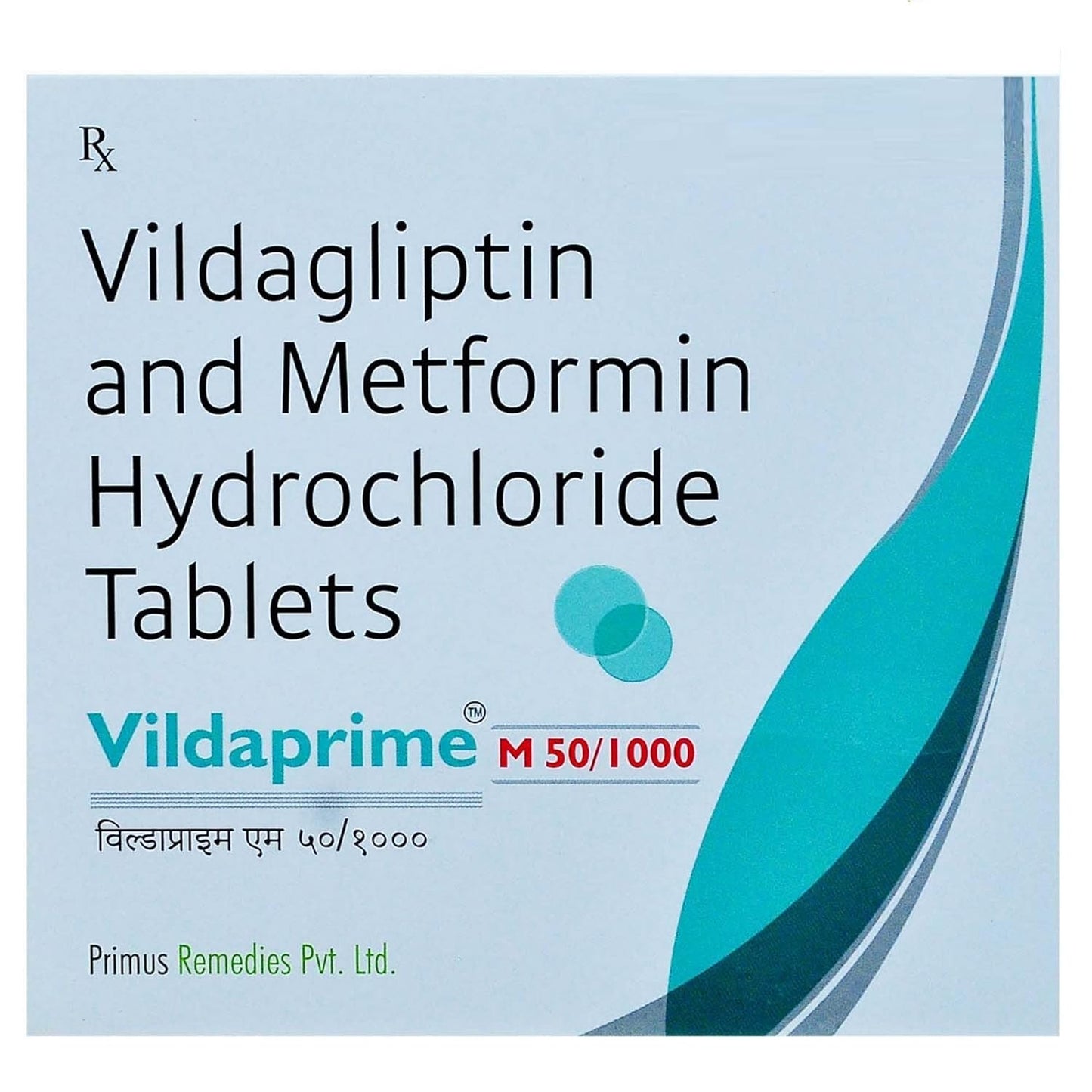 Vildaprime M 50/1000 - Strip of 15 Tablets