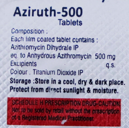 AZIRUTH 500MG - Strip of 3 Tablets