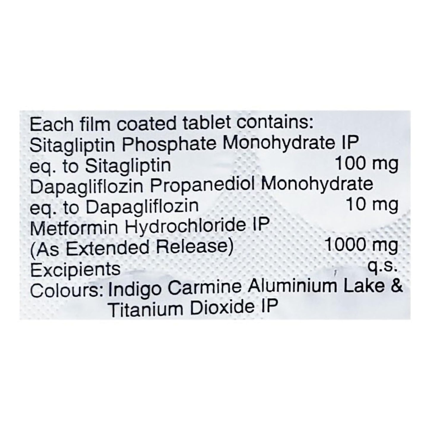 Sitara-DM 1000 - Strip of 10 Tablets