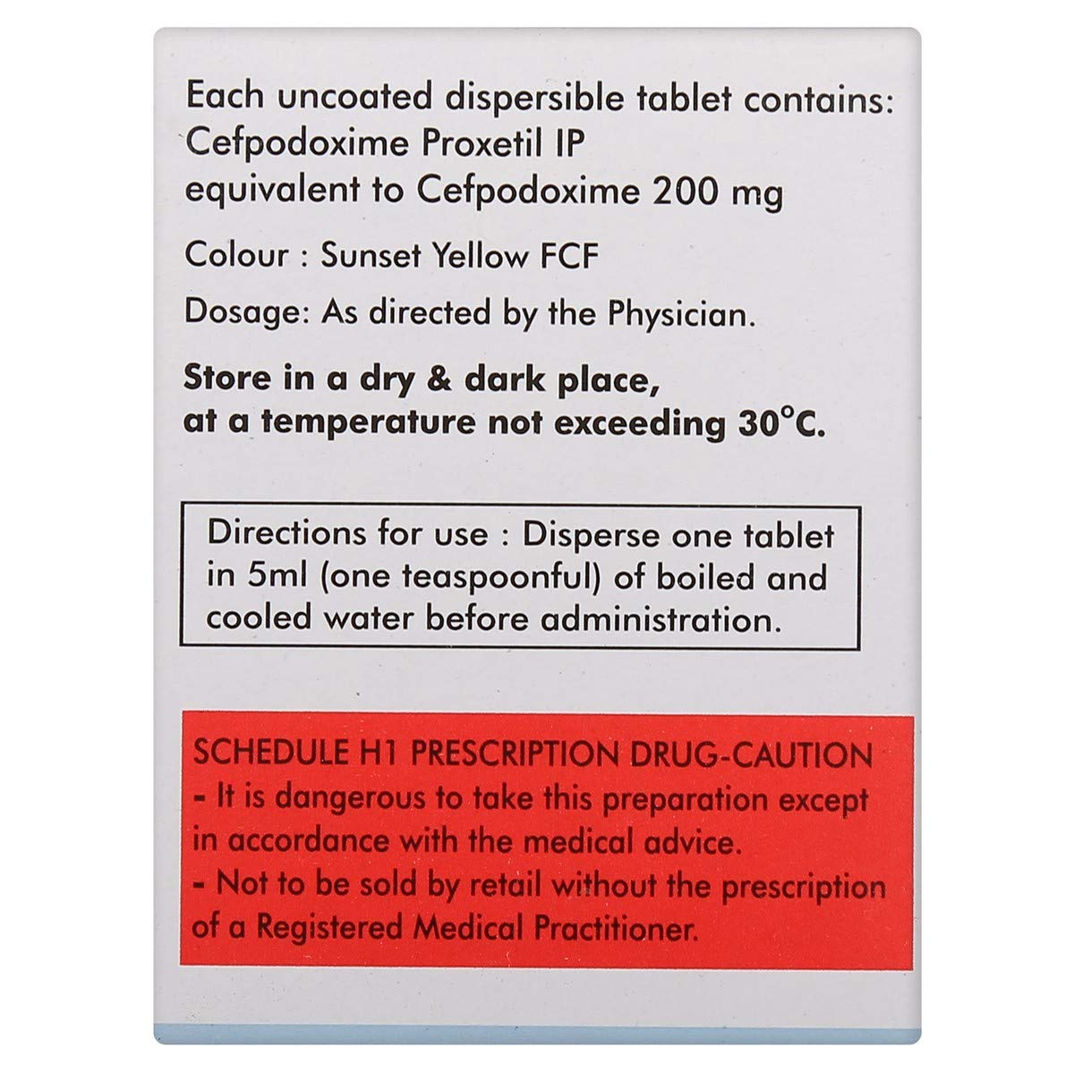 Microcef 200 DT - Strip of 10 Tablets