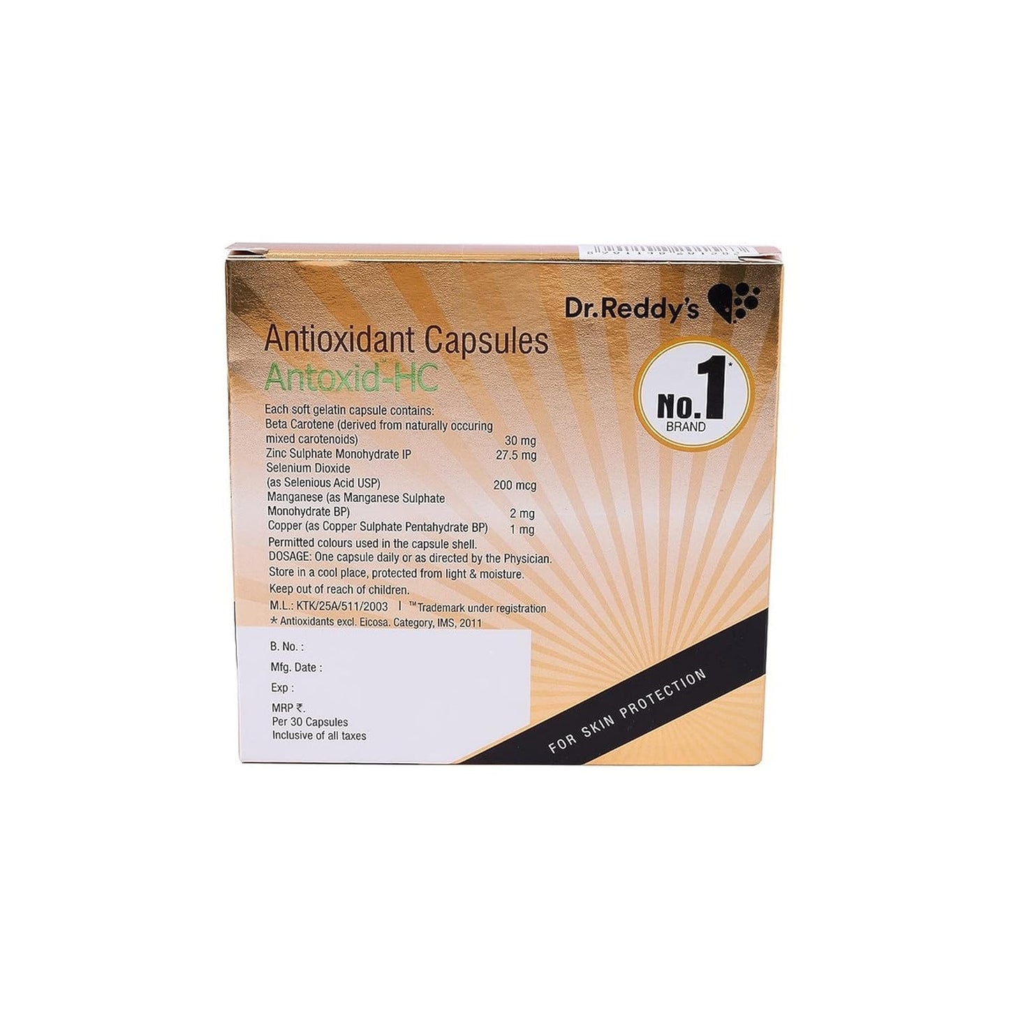 Antoxid HC - Strip of 30 Capsules