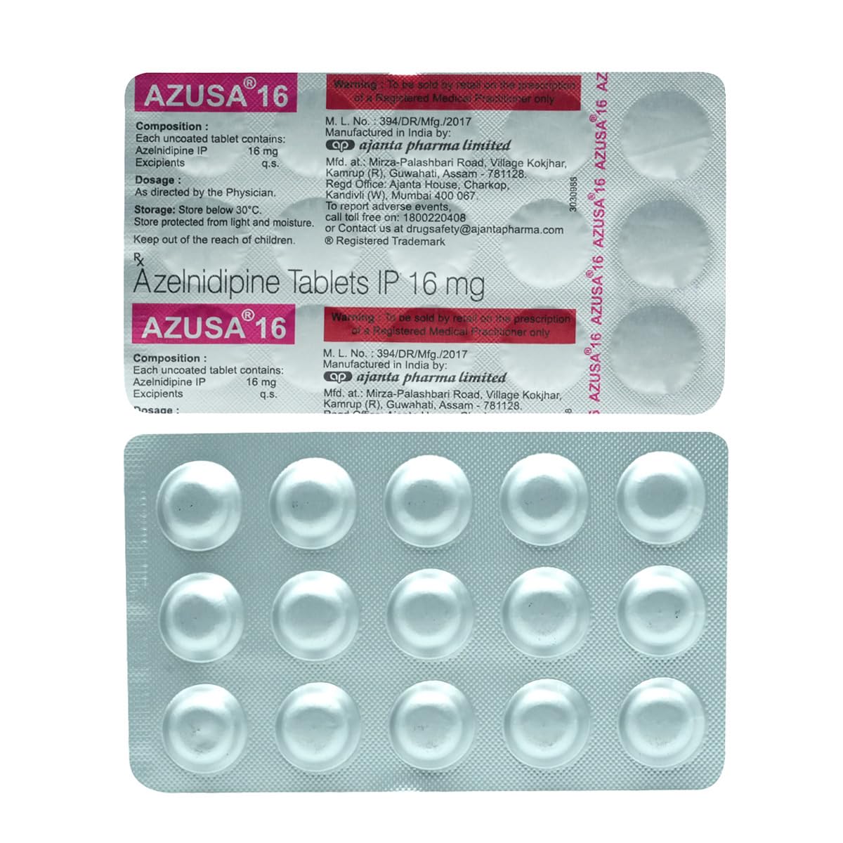 Azusa 16mg - Strip of 15 Tablets