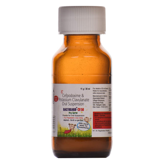 Bactogard CV 50 - Bottle of 11g/30ml Dry Syrup Powder