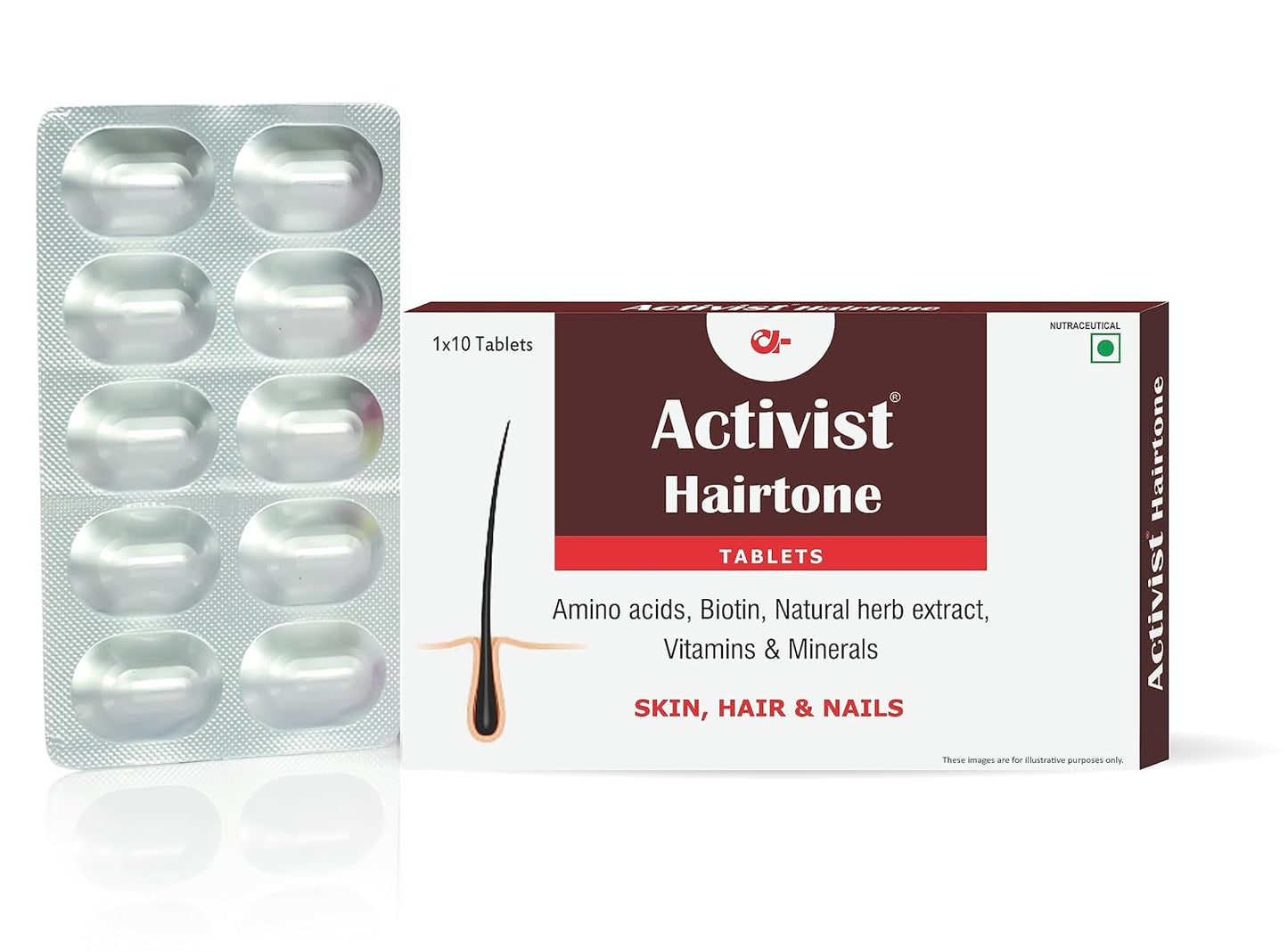 Activist - Hairtone Tablet High Potency Biotin Maximum Strength For Hair Growth Supplements for Men & Women (30 tablets)