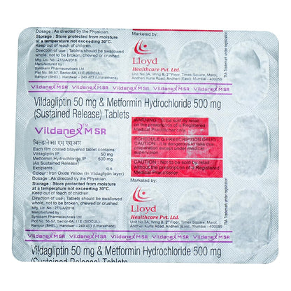 Vildanex-M SR - Strip of 15 Tablets