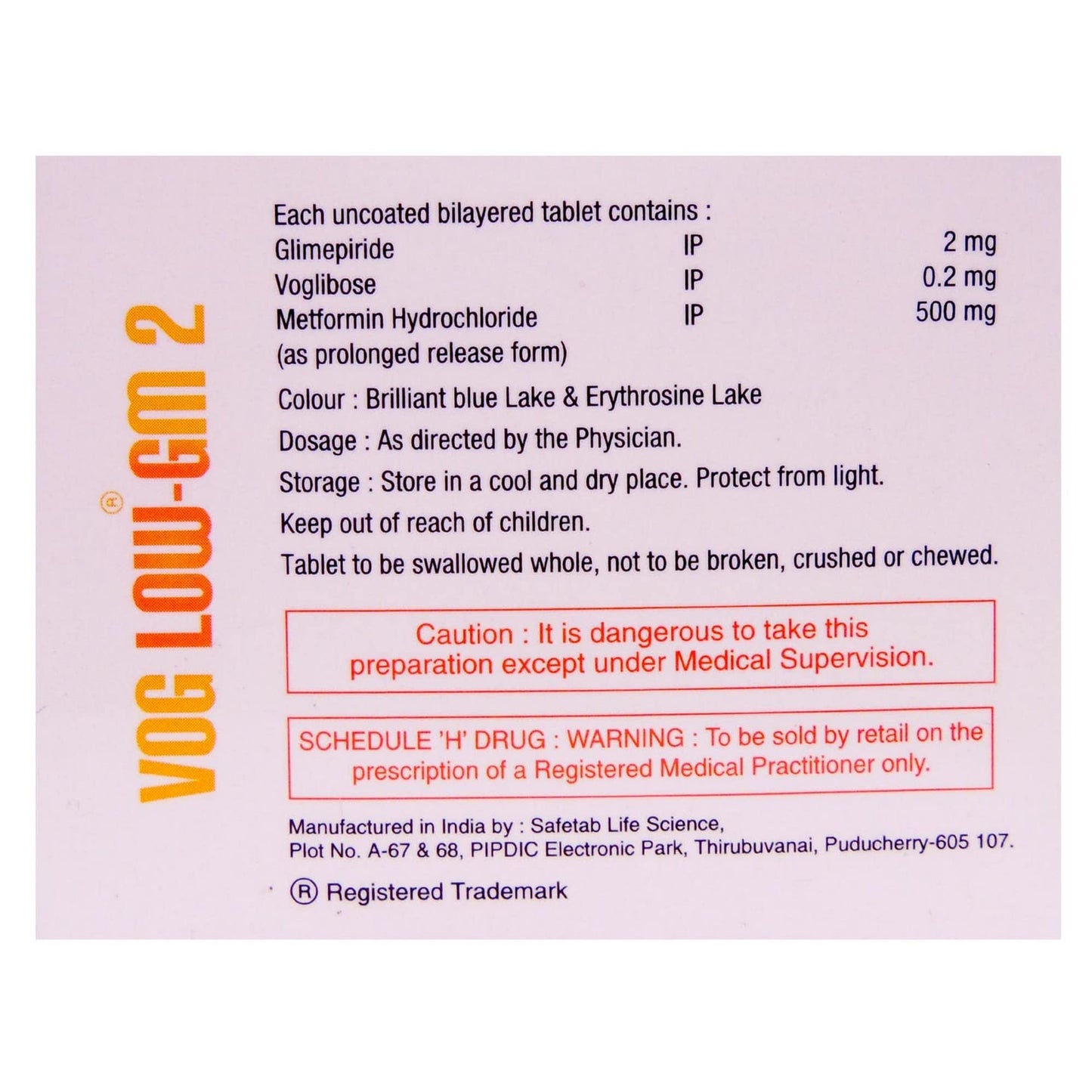 Voglow-gm 2 - Strip of 10 Tablets