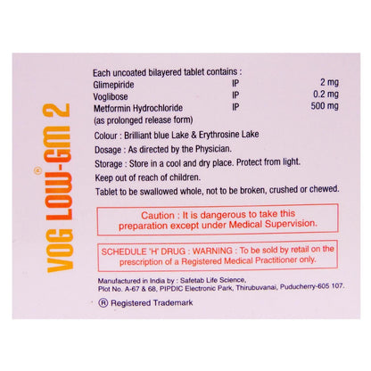 Voglow-gm 2 - Strip of 10 Tablets