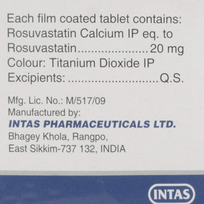 Arvast 20 - Strip of 10 Tablets