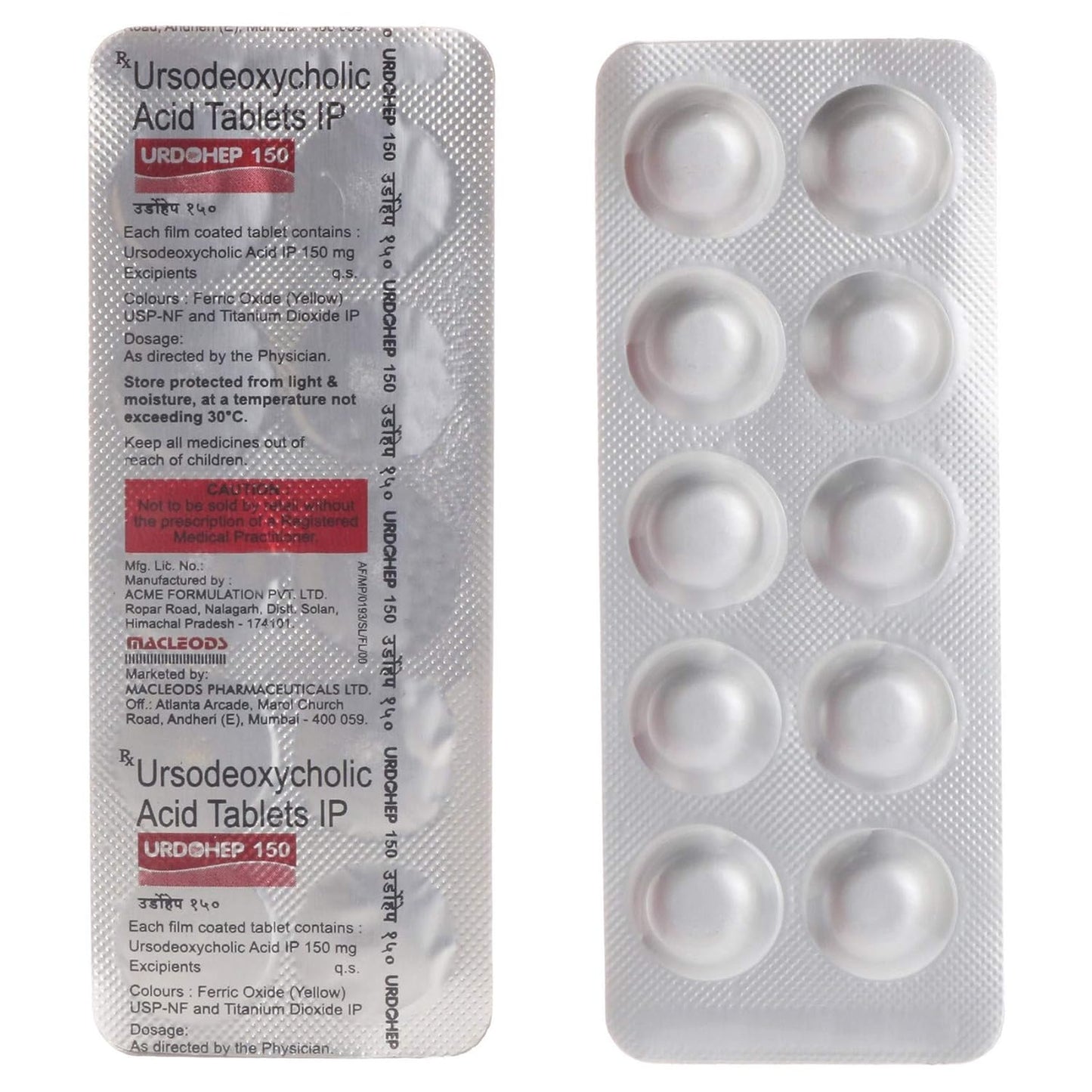 Urdohep 150 - Strip of 10 Tablets