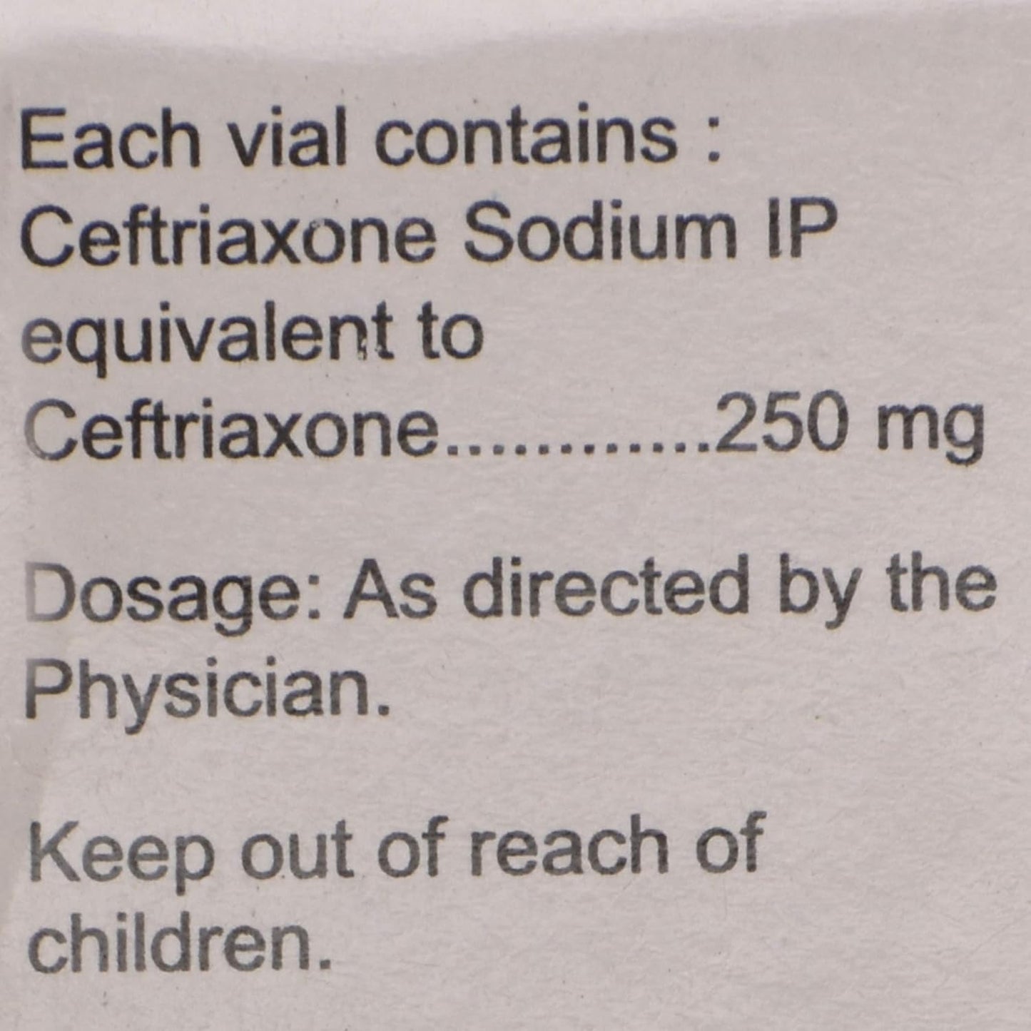 Xone 250mg - Vial of 250 mg Injection