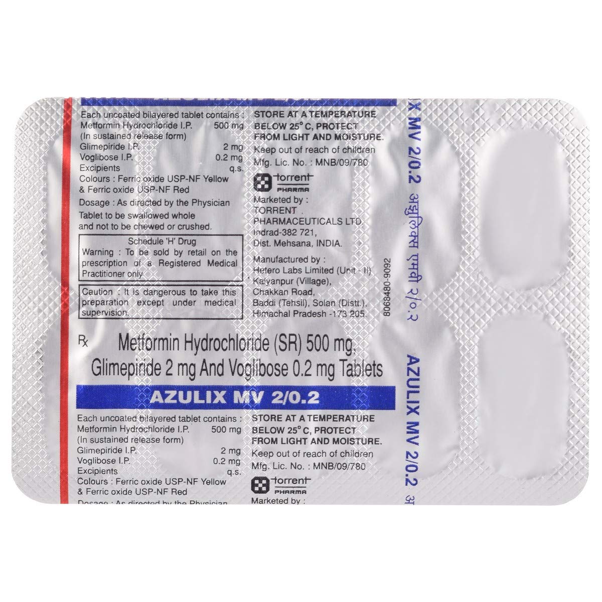 Azulix MV 2/0.2 - Strip of 10 Tablets