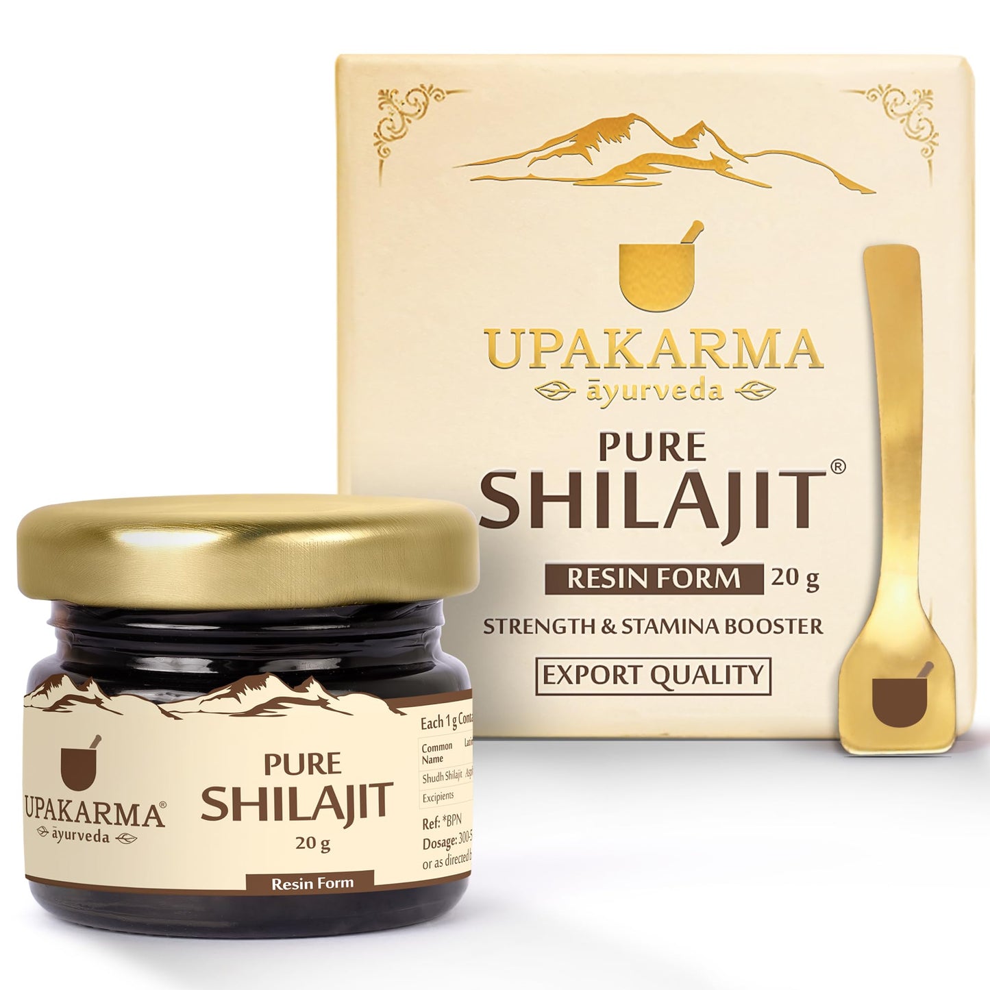 UPAKARMA Pure Shilajit Resin 30g | Original & Pure Shilajeet to Boost Performance, Power, Stamina, Strength | Lab Tested | Mega Pack of 1