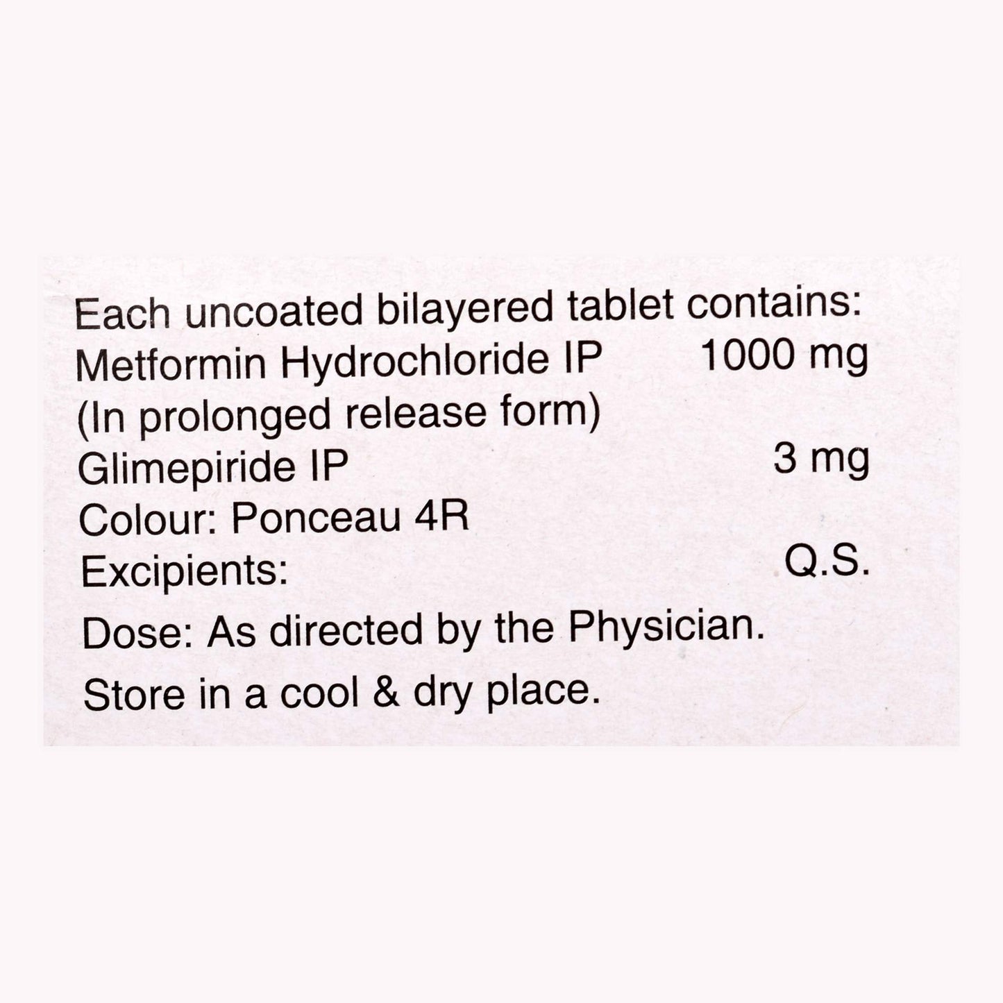 Zoryl M3 Forte - Strip of 15 Tablets