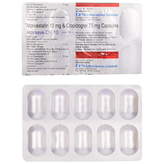 Atorsave CV 10 - Strip of 10 Capsules