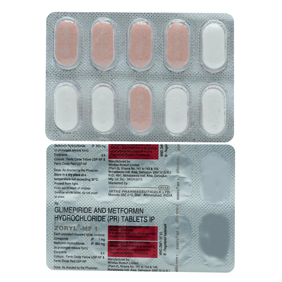 Zoryl - MF 1 - Strip of 10 Tablets