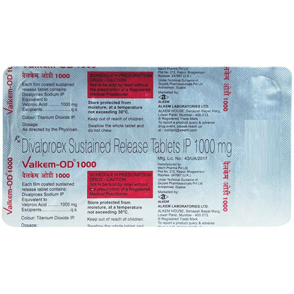 Valkem-OD 1000 - Strip of 10 Tablets