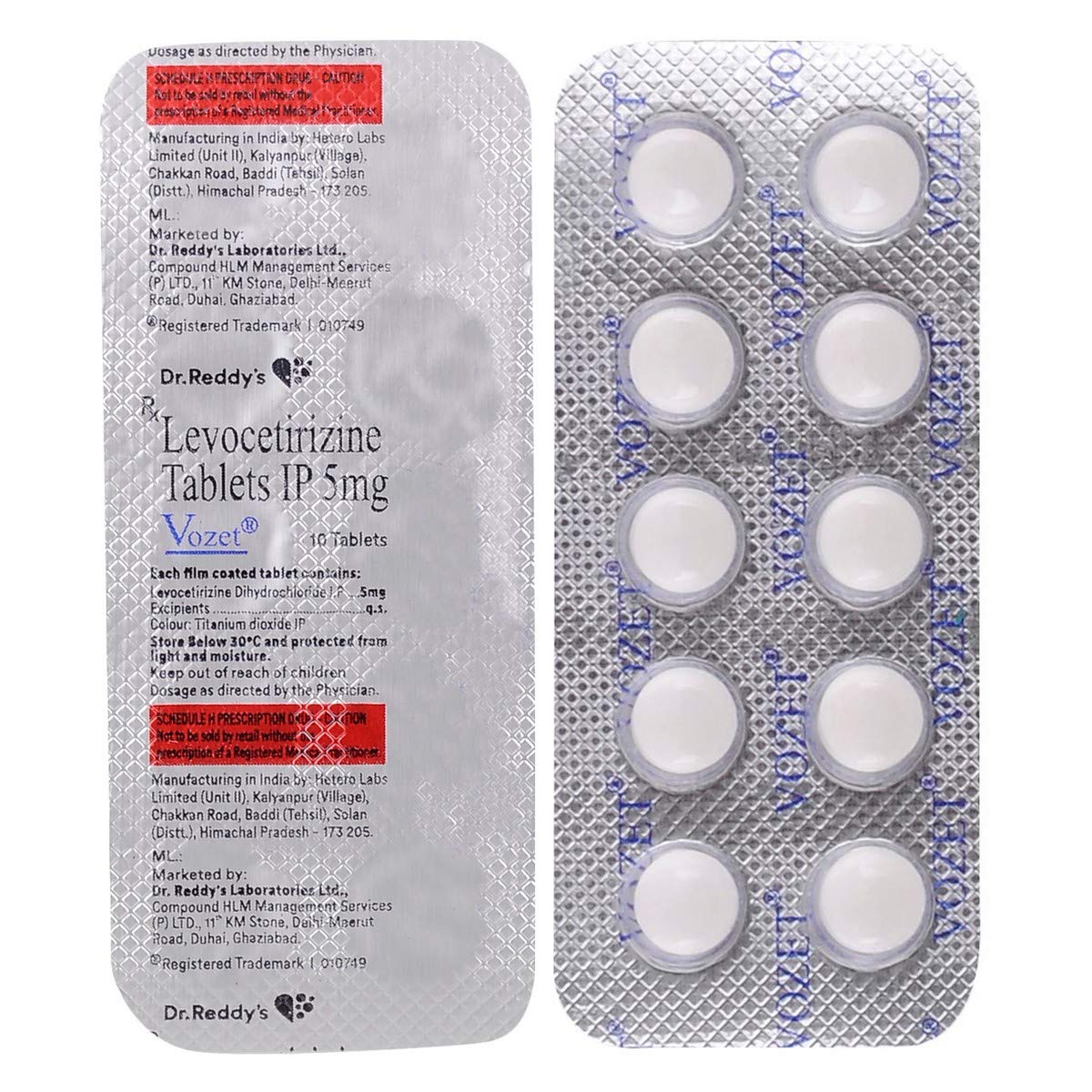 Vozet 5mg - Strip of 10 Tablets