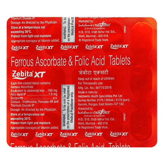 Zebita XT - Strip of 15 Tablets