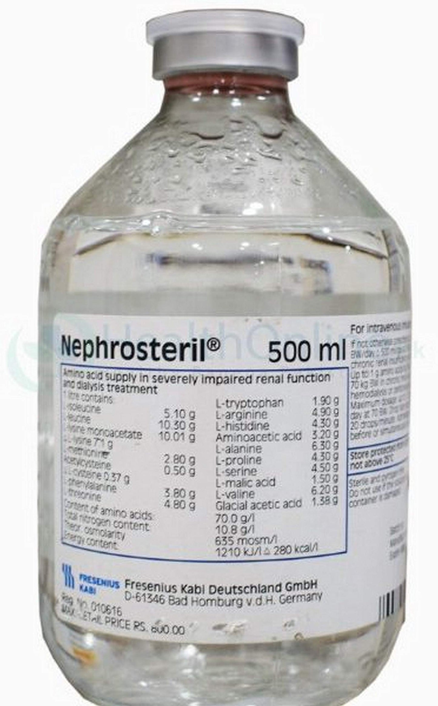 Nephrosteril - Bottle Of 500 Ml Infusion