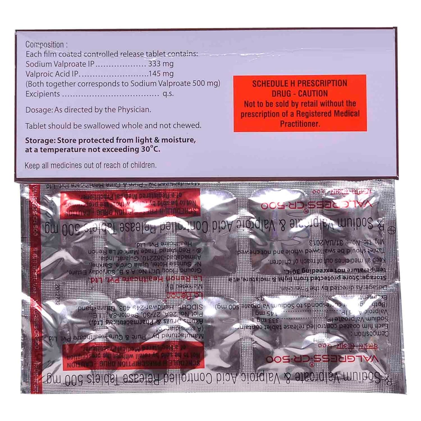 Valgress-CR-500 - Strip of 10 Tablets