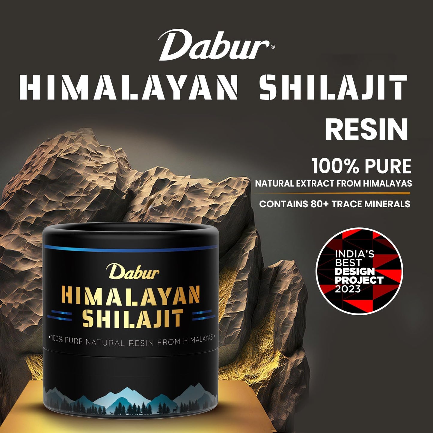 Dabur Himalayan Shilajit Resin - 15g | 100% Pure Shilajit | Boosts Stamina And Energy | Builds Immunity