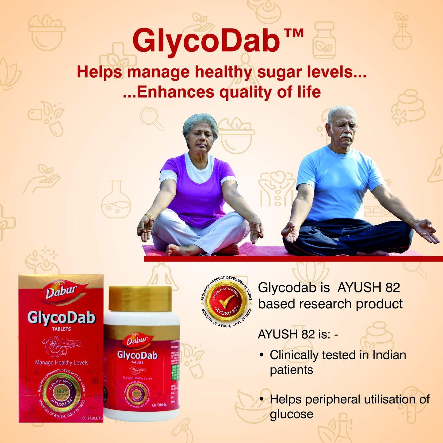 Dabur GlycoDab - 60 Tablets