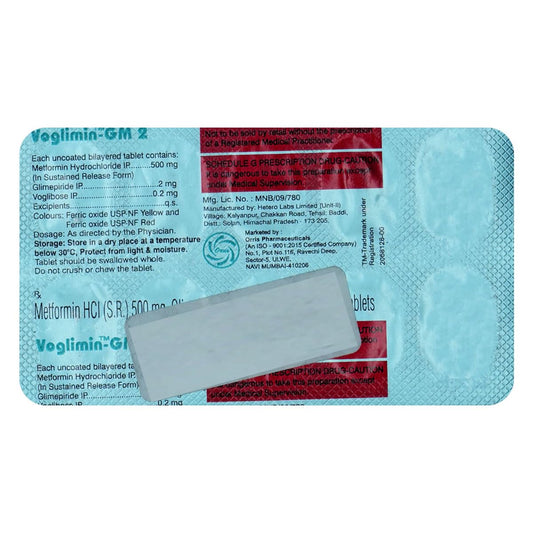 Voglimin-GM 2 - Strip of 10 Tablets